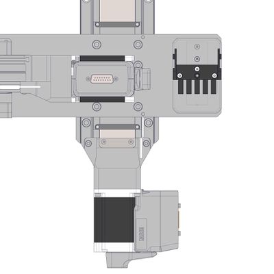 Attach the upper termination of the cable guide to the AP201 part 1 using M3 flathead screws and the 2 mm hex key.