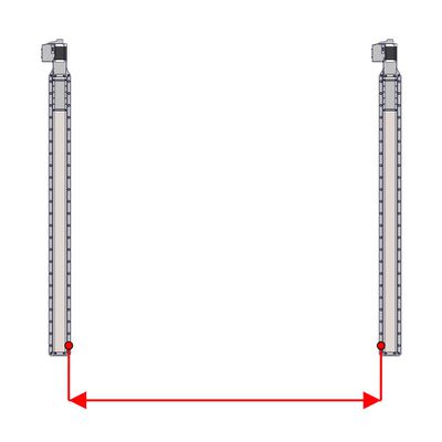 Locate the second stage at a distance from the first determined by the Y-axis travel (see chart in Product Overview) then repeat the previous step to mount the second stage. To calculate the spacing for any length of Y-axis, use 300 mm + Y-axis travel.