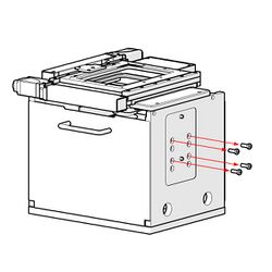 Remove the 4 screws holding the X-FCR to the microscope stage supports.