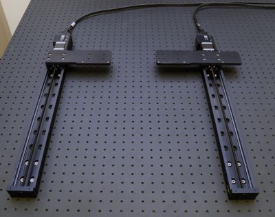 Using Zaber Launcher, send a home command to each of the two X-axis stages to move them to their home positions.