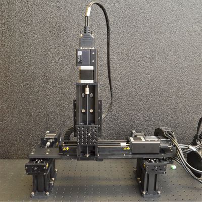 A completely assembled XZY gantry using an AB151 bracket is shown here.