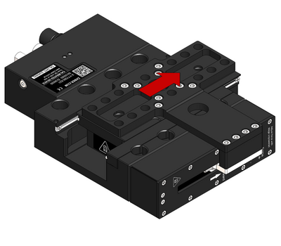 Slowly release the force applied to the stage. The counterbalance will push the carriage to the top end of travel.