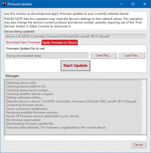 ZaberConsole ApplyFirmware.png