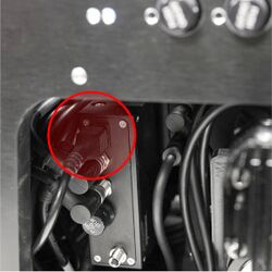 Plug the power cable into the connector on the X-LDA focus stage.