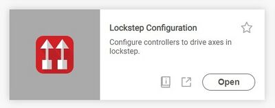 In Zaber Launcher, use the Lockstep Configuration App to lock the motion of the two X-axis stages together.