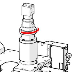 Tighten the lock ring to secure the camera.