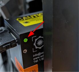 Plug in the power supply. When the status LED turns flashing green, the sensor is ready to connect.