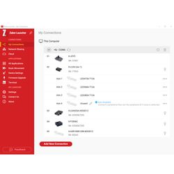 All the components of your Microscope should be listed in the following order: X-JOY3, X-LCA4, X-LDA, X-FCR, X-MOR4-E (optional), X-ASR or X-ADR. The X-ASR, X-ADR, and X-LCA4 LED channel icons are currently placeholder graphics.