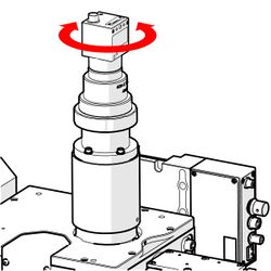 While viewing the camera image, rotate the camera so it is aligned with the pixel rows and columns.
