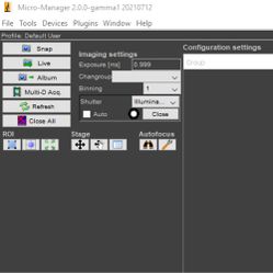 To set up μManager for automated image acquisition, follow the detailed μManager setup instructions.
